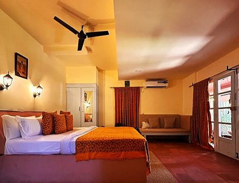 Coconut leaf villa bed room